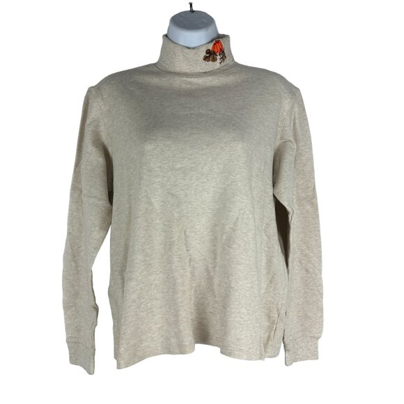 Classic Elements Women's Fall Turtleneck Sweater Size M Beige - Picture 1 of 6